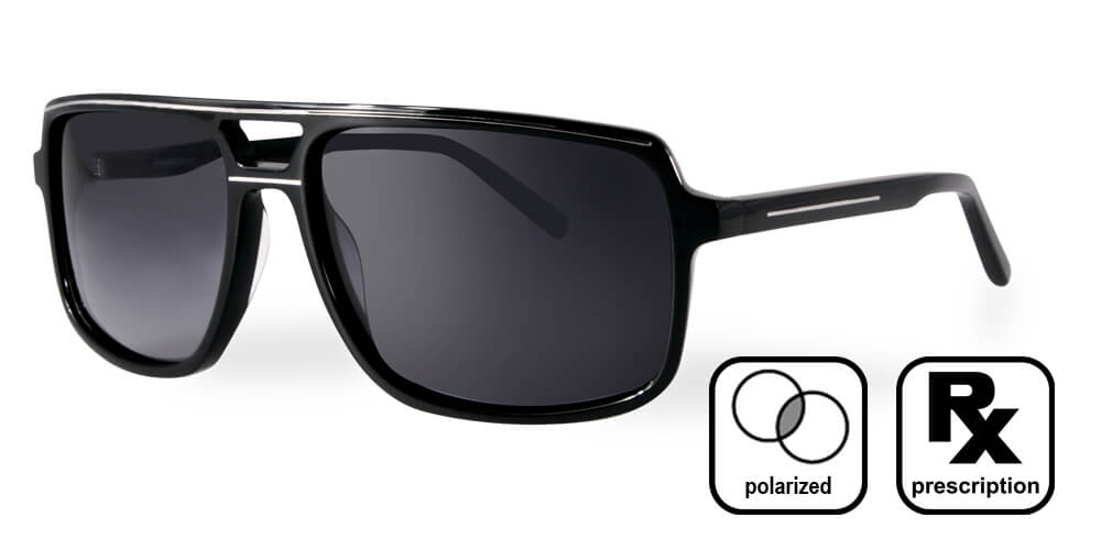Polarized Prescription Sunglasses - Black | PROGEAR | Medium Size |  | Prescription Fishing Sunglasses | Polarized Sunglasses