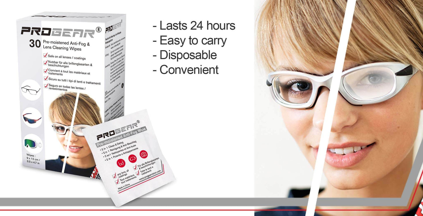 PROGEAR® Anti-Fog for Glasses - WIPES