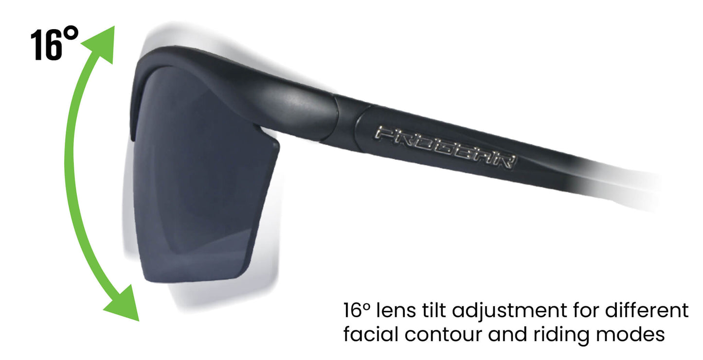 PROGEAR® Prescription Cycling Sunglasses | Dash2 S-1282 | CustomFit Pro-S | Sport Wrap | 4 Colors