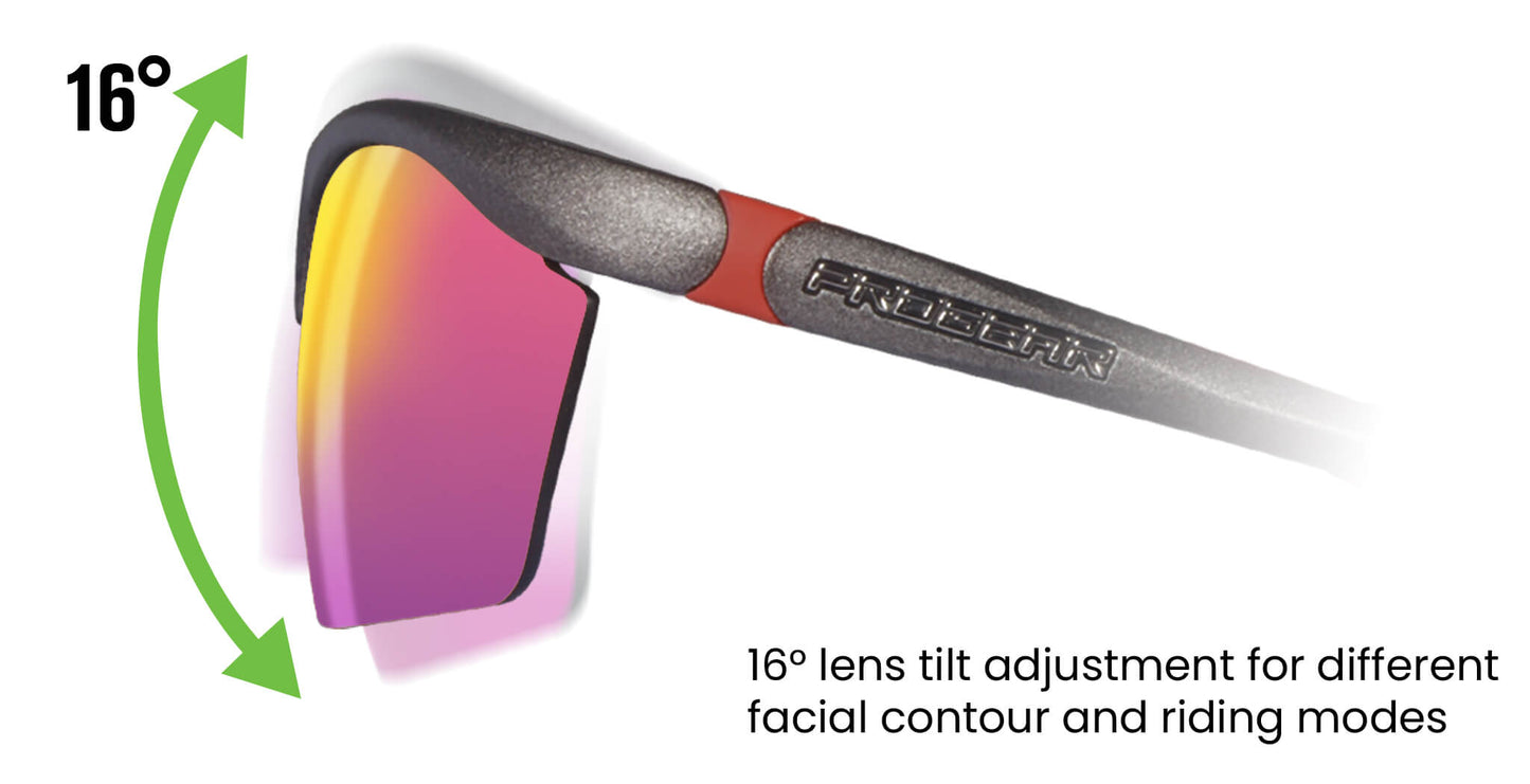 PROGEAR® Prescription Cycling Sunglasses | Dash2 S-1282 | CustomFit Pro-S | Sport Wrap | 4 Colors