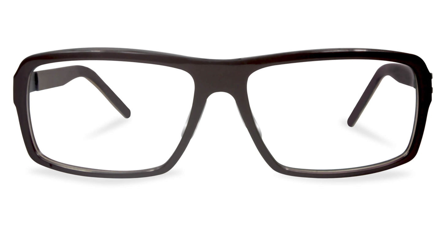 Free Form Eyewear™ FFA985 titanium eyeglasses in black full-rim frame, 14g lightweight luxury German design for men and women. Ideal for blue light and prescription lenses.