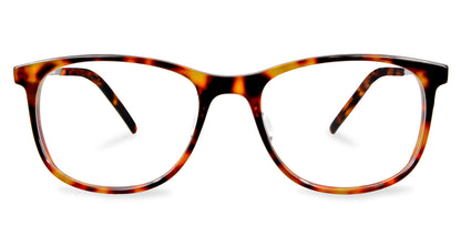 Free Form Eyewear™ Titanium 14g feather-light full frame glasses in shiny tortoise, featuring luxury German design and screwless hinge innovation.