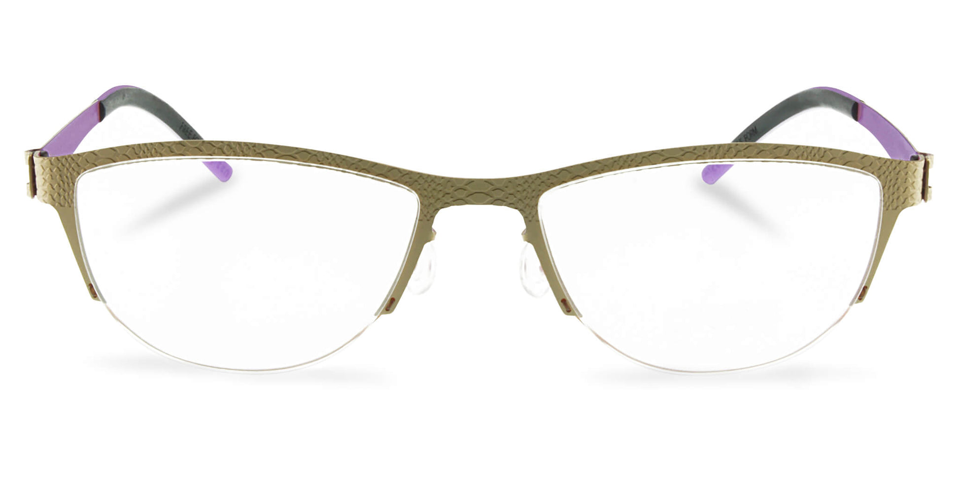 Titanium Glasses GREEN Eyewear Model FFA935 with half frame design, feather-light 14g build, and luxury German engineering for men and women. Ideal for blue light protection and strong prescriptions.