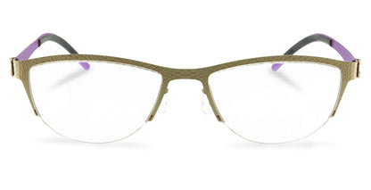Titanium Glasses GREEN Eyewear Model FFA935 with half frame design, feather-light 14g build, and luxury German engineering for men and women. Ideal for blue light protection and strong prescriptions.