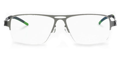 Free Form Eyewear™ Titanium 14g FFA912 half-frame eyeglasses in green with screwless hinges. Lightweight luxury German design for men and women.