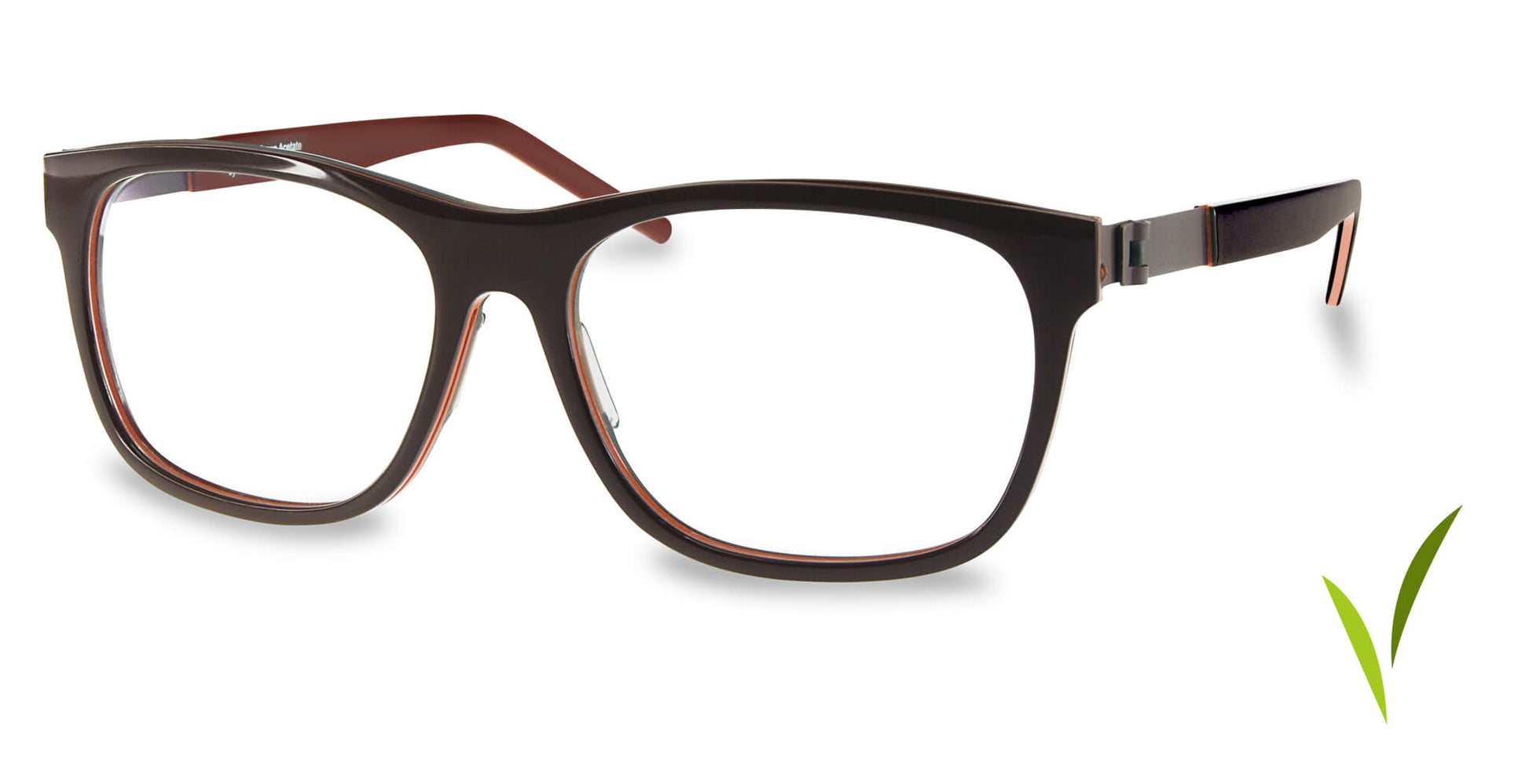 Free Form Eyewear™ Titanium 14g feather-light eyeglasses in dark green full frame with screwless hinge. Luxury German design for men and women.