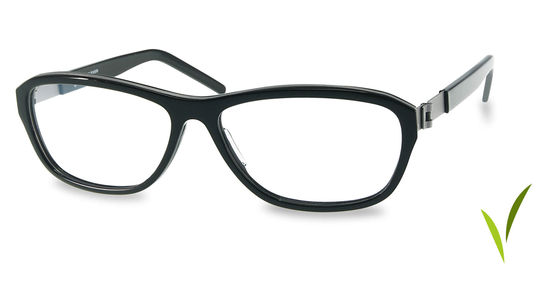 Free Form Eyewear™ Titanium 14g feather-light eyeglasses in green full frame with screwless hinge, luxury German design for men and women. Lightweight titanium glasses ideal for strong prescriptions and all-day comfort.