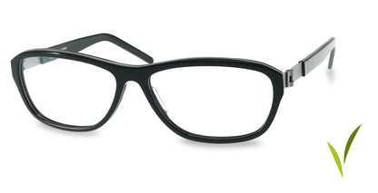 Free Form Eyewear™ Titanium 14g feather-light eyeglasses in green full frame with screwless hinge, luxury German design for men and women. Lightweight titanium glasses ideal for strong prescriptions and all-day comfort.