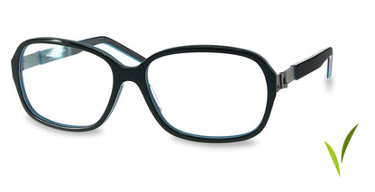 Free Form Eyewear™ Titanium 14g feather-light eyeglasses in green full frame with screwless hinge, luxury German design for men and women. Lightweight and durable titanium glasses ideal for strong prescriptions and all-day comfort.