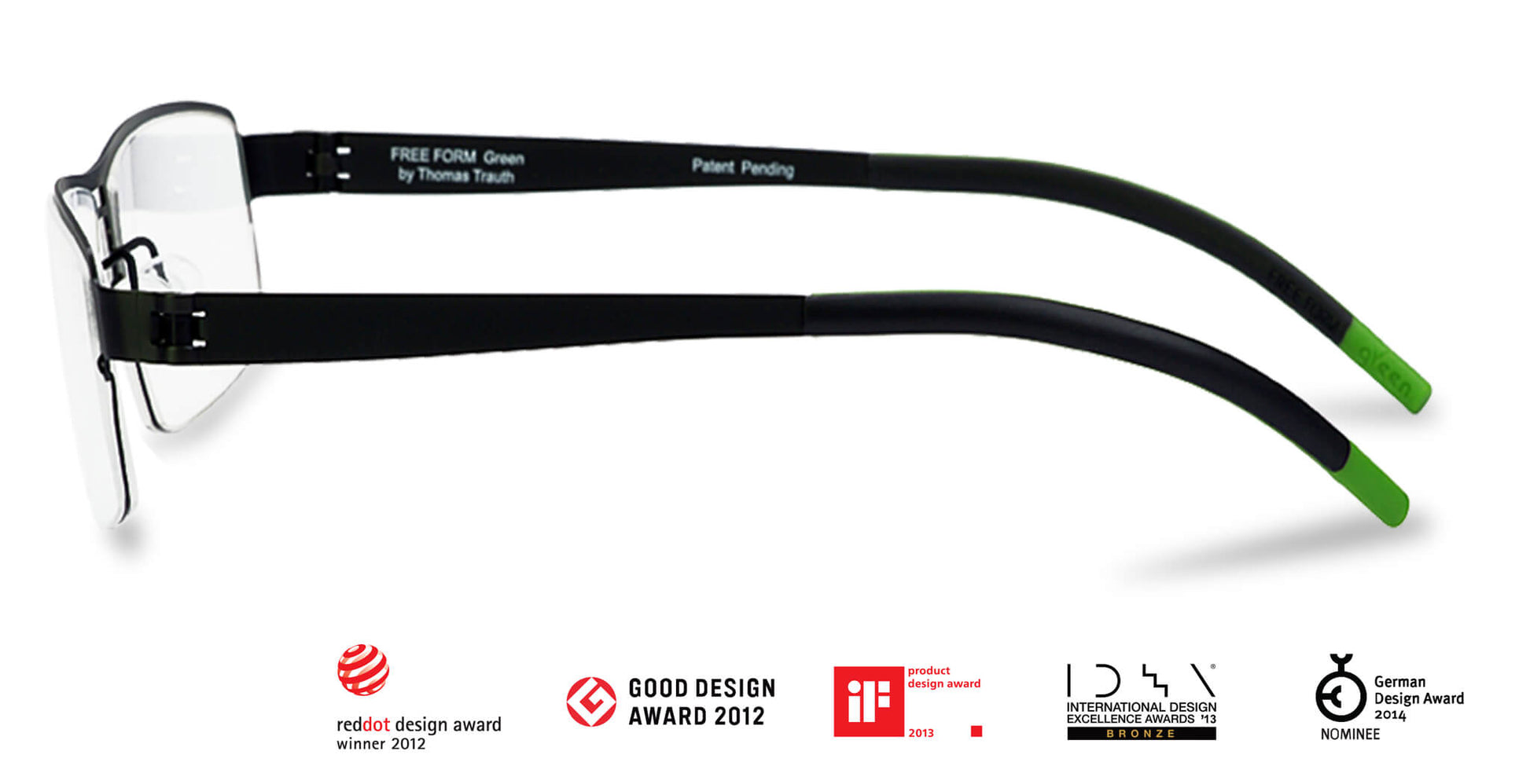 goggle frame design Titanium Glasses | 14g Featherlight - Matte Black