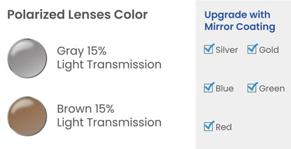 PROGEAR® Prescription Running Sunglasses | U-1503 | ComfortFlex Hinge | Sport Wrap | 2 Colors