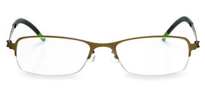 Free Form Eyewear™ Titanium 14g green half-frame eyeglasses with screwless hinges and luxury German design for men and women. Lightweight and durable titanium frame ideal for blue light and prescription lenses.