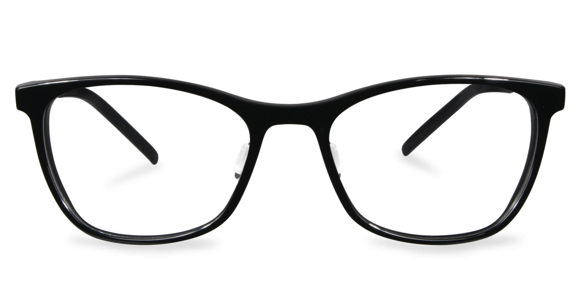 Free Form Eyewear™ Titanium 14g feather-light full frame eyeglasses in black, luxury German design for men and women. Lightweight and screwless frame ideal for strong prescriptions.