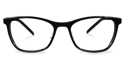 Free Form Eyewear™ Titanium 14g feather-light full frame eyeglasses in black, luxury German design for men and women. Lightweight and screwless frame ideal for strong prescriptions.