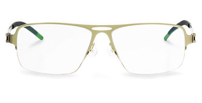 Free Form Eyewear™ FFA912 green titanium half-frame glasses with screwless hinges and ultra-light 14g German design for men and women. Ideal for blue light protection and strong prescriptions.