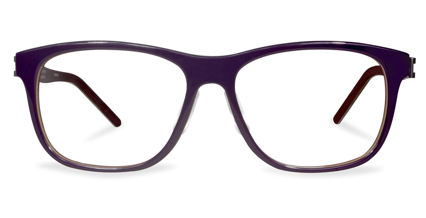 Free Form Eyewear™ Titanium 14g feather-light eyeglasses in deep purple full frame, luxury German design for men and women. Lightweight and screwless.