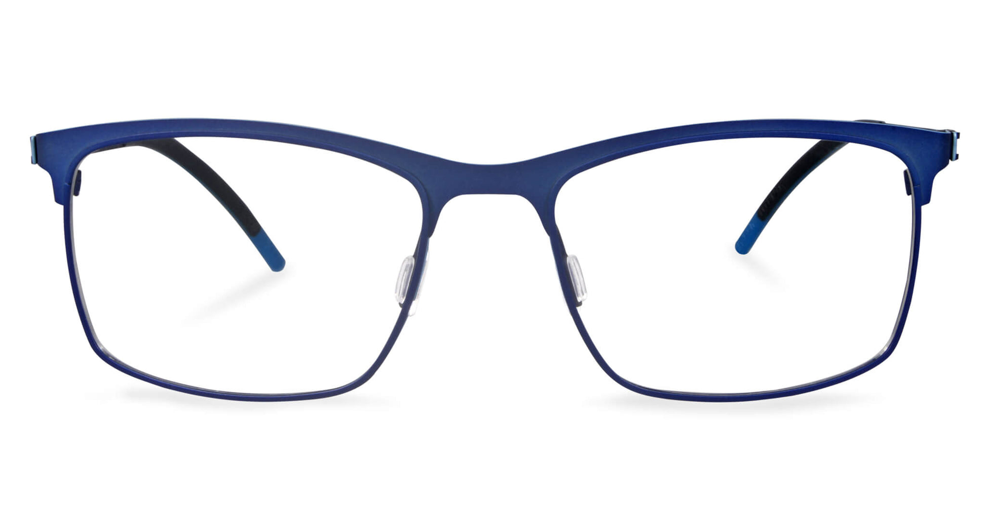 Free Form Eyewear™ Titanium 14g feather-light blue full frame glasses with luxury German design, ideal for men and women seeking lightweight vision care.