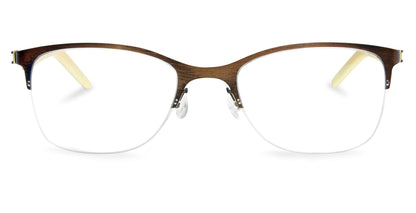 Free Form Eyewear™ Titanium 14g feather-light eyeglasses in green half-frame design with luxury German engineering. Lightweight, screwless hinge frame for men and women.