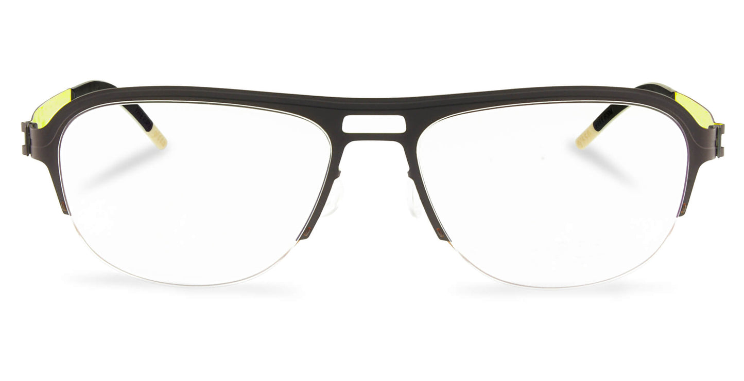 Free Form Eyewear™ FFA934 green half-frame titanium glasses with screwless hinges and luxury German design, ultra-lightweight at 14g for men and women.