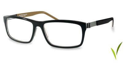 Free Form Eyewear™ Titanium 14g feather-light eyeglasses in green full frame with screwless hinge, luxury German design for men and women. Lightweight prescription-ready titanium glasses ideal for blue light protection and strong prescriptions.