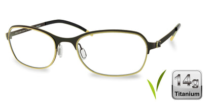 Free Form Eyewear™ FFA941 green full-frame titanium glasses with 14g ultra-lightweight design and screwless hinges for men and women. Luxury German-engineered eyeglasses ideal for strong prescriptions and all-day comfort.