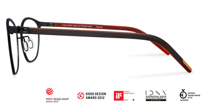 Free Form Eyewear™ Titanium 14g feather-light eyeglasses in green with full frame and screwless hinge, luxury German design for men and women. Award-winning lightweight titanium glasses ideal for blue light protection and strong prescriptions.