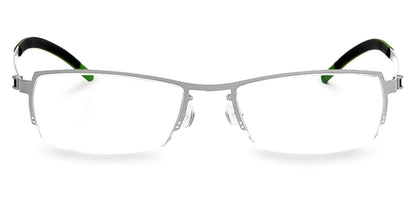 Free Form Eyewear™ FFA910 titanium half-frame glasses in green with feather-light 14g design and screwless hinges for men and women. Luxury German-engineered prescription eyeglasses for all-day comfort and durability.