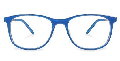 Free Form Eyewear™ Titanium 14g feather-light full frame glasses in light blue, featuring luxury German design and screwless hinge innovation.