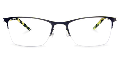 Free Form Eyewear™ Titanium FFA917 green half-frame eyeglasses with feather-light 14g German design and screwless hinges for men and women.