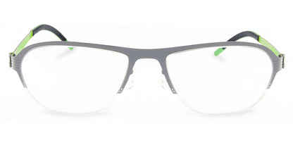 Free Form Eyewear™ FFA931 titanium glasses in green with half-frame design, ultra-light 14g build and screwless German-engineered hinges for men and women.