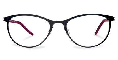 Free Form Eyewear™ Titanium 14g feather-light eyeglasses in green full frame with red temple tips, luxury German design for men and women. Lightweight titanium glasses ideal for strong prescriptions and all-day comfort.