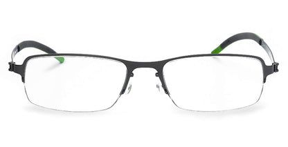 Free Form Eyewear™ Titanium 14g feather-light half frame glasses in green with luxury German design. Lightweight, screwless hinge for men and women.