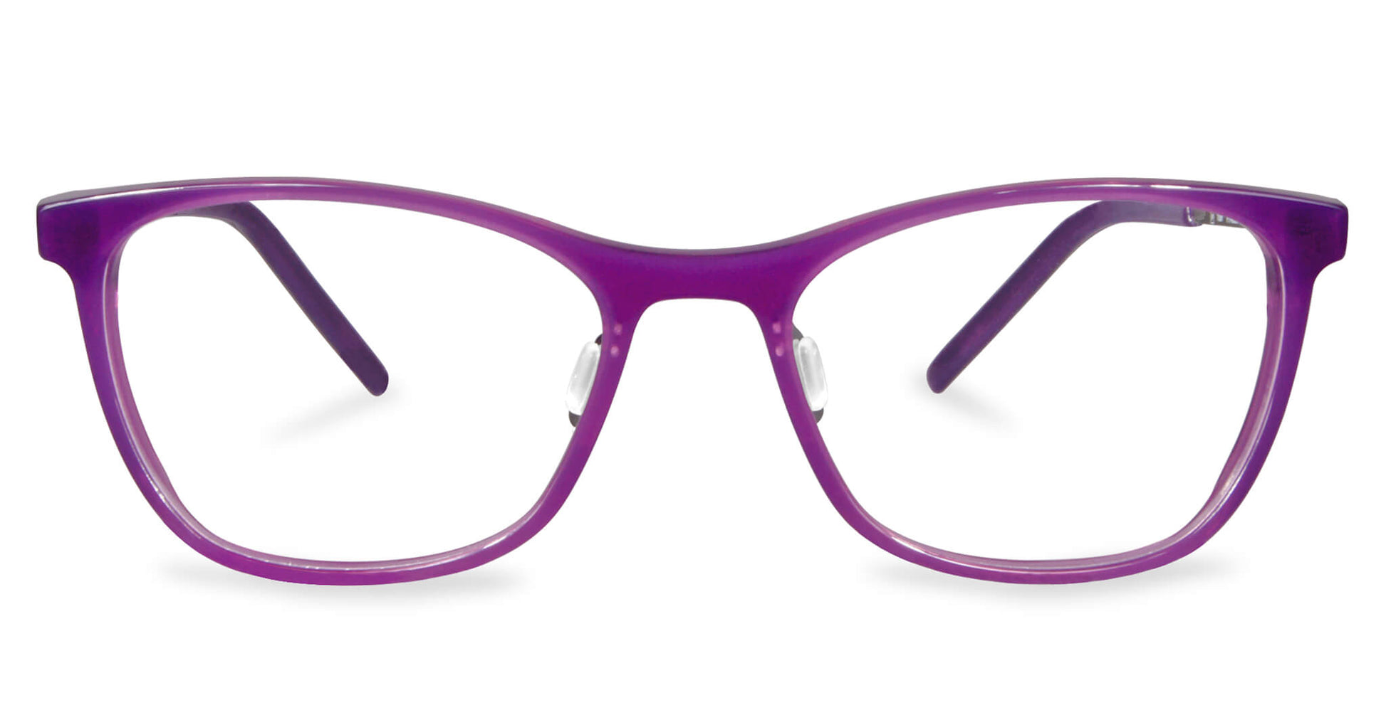 Free Form Eyewear™ Titanium 14g feather-light purple full frame glasses, luxury German design for men and women. Lightweight unisex eyeglasses ideal for strong prescriptions.