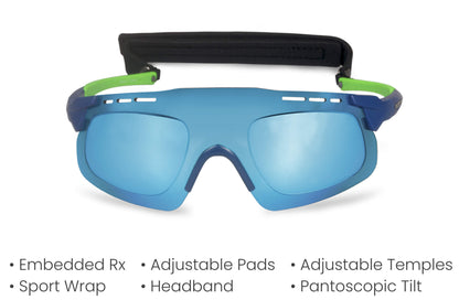 PROGEAR® Prescription Running Sunglasses | Sprinter2 S-1286 | CustomFit Pro-S | AirVent | Sport Wrap | 5 Colors