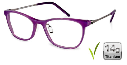 Free Form Eyewear™ FFA993 purple full frame titanium glasses, 14g lightweight German design for men and women, ideal for strong prescriptions.