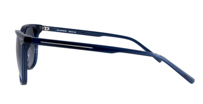 Side view of PROGEAR Urban BI-6008 sunglasses in navy blue. Sleek temples and wrap-around fit for active users.