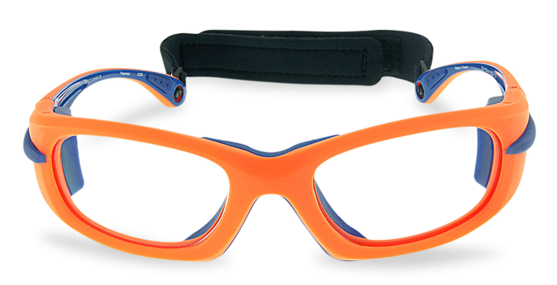 Prescription Soccer Glasses, PROGEAR EG-S1010, Size S Matte Neon Orange for Men/Women, Soccer Goggles with Strap