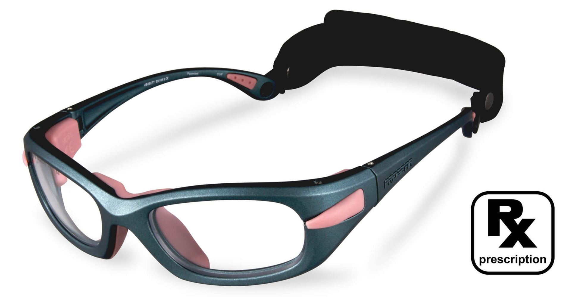 PROGEAR Eyeguard prescription sports goggles in Matte Vintage Blue with adjustable strap for sports