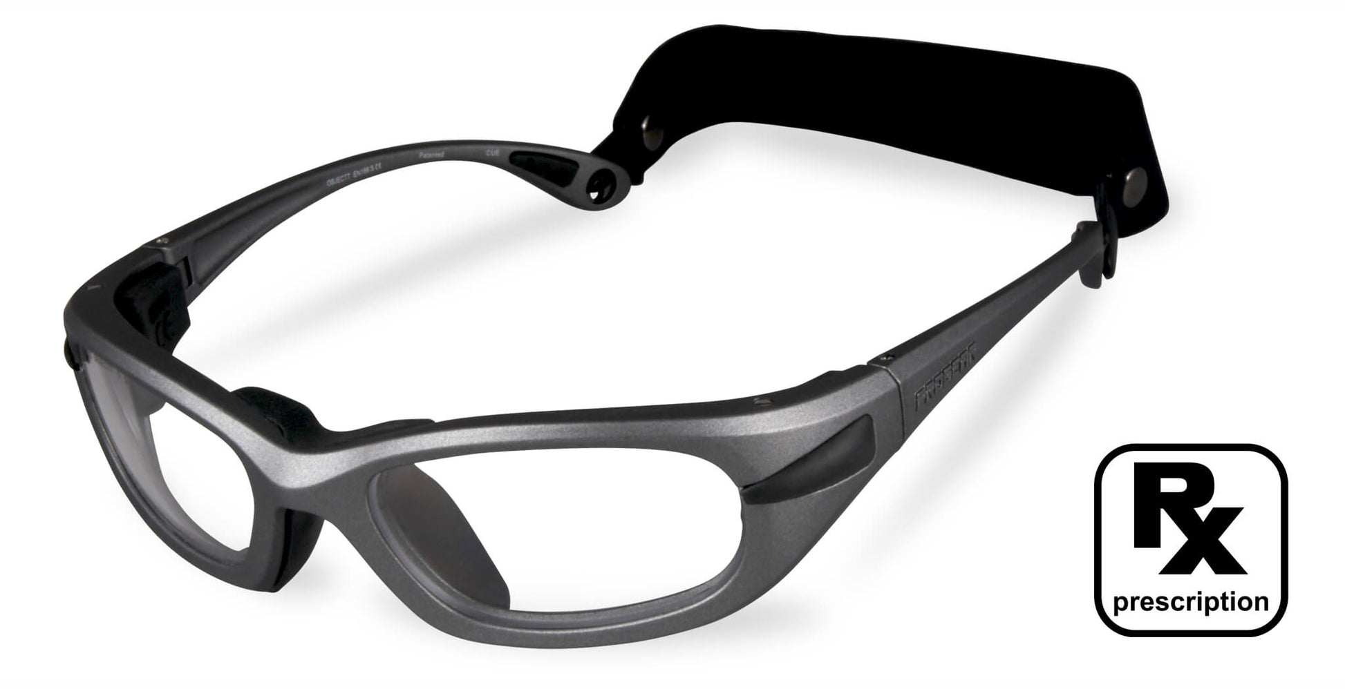 PROGEAR Eyeguard prescription basketball goggles in Matte Gray with adjustable strap for basketball