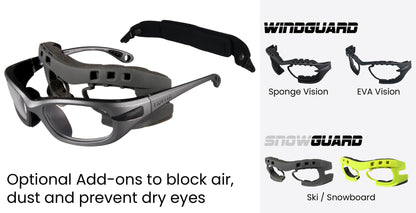 PROGEAR® Eyeguard Prescription Soccer Glasses | 4 Sizes | 18 Colors