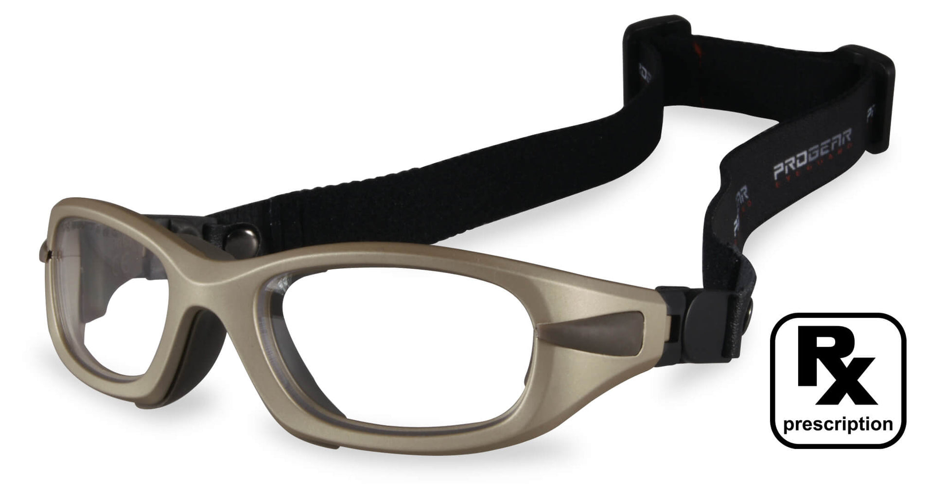 PROGEAR Eyeguard prescription hockey goggles in Matte Khaki with adjustable strap for hockey
