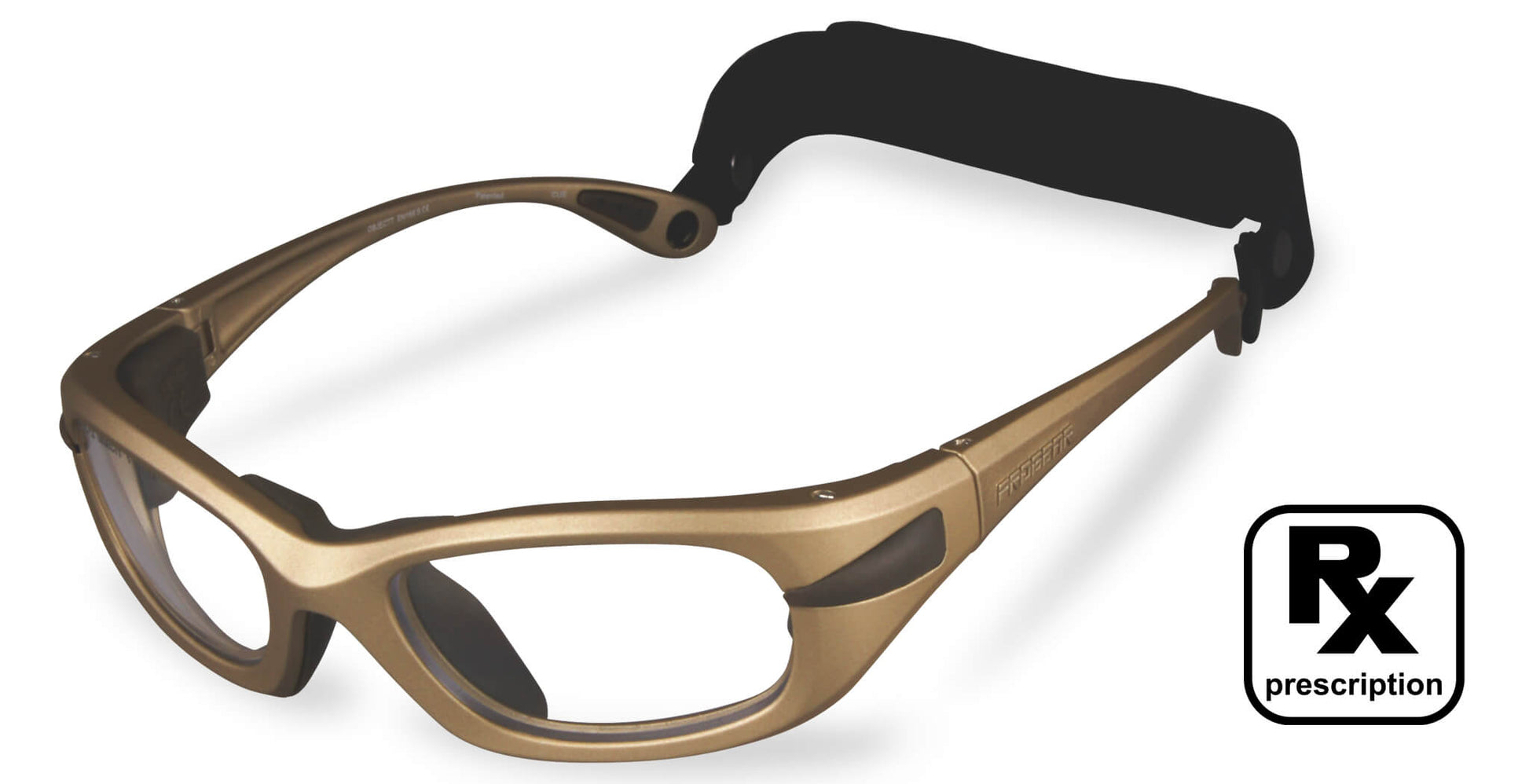 PROGEAR Eyeguard prescription rugby goggles in Matte Khaki with adjustable strap for rugby
