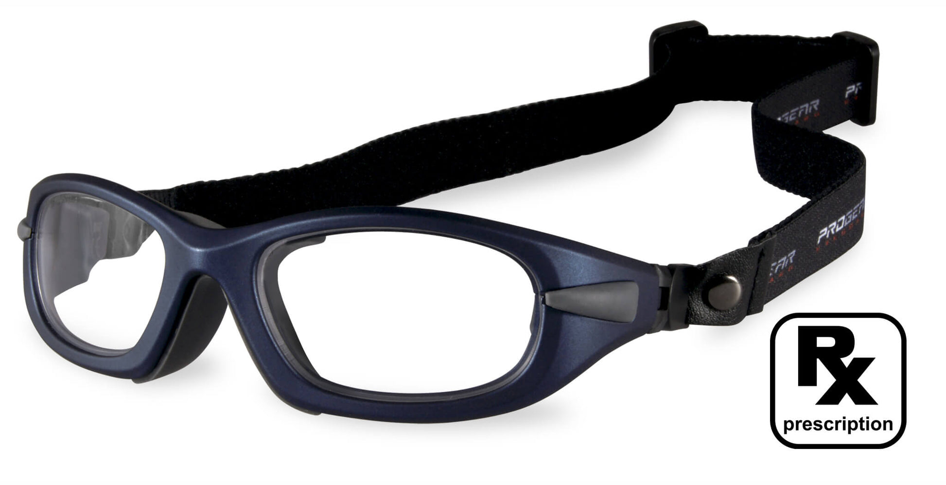 PROGEAR Eyeguard prescription pickleball goggles in Matte Blue with adjustable strap for pickleball