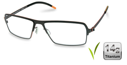 Free Form Eyewear™ FFA924 green full-frame titanium glasses with screwless hinge design, weighing only 14g. Luxury German design for men and women.