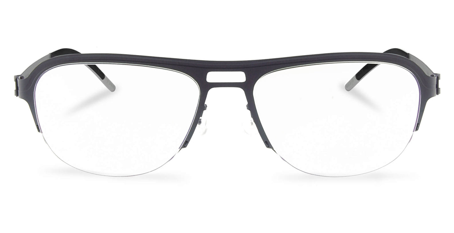 Titanium Glasses GREEN Eyewear Model FFA934 in half-frame design with feather-light 14g German-engineered frame for men and women. Ideal for blue light protection and strong prescriptions.
