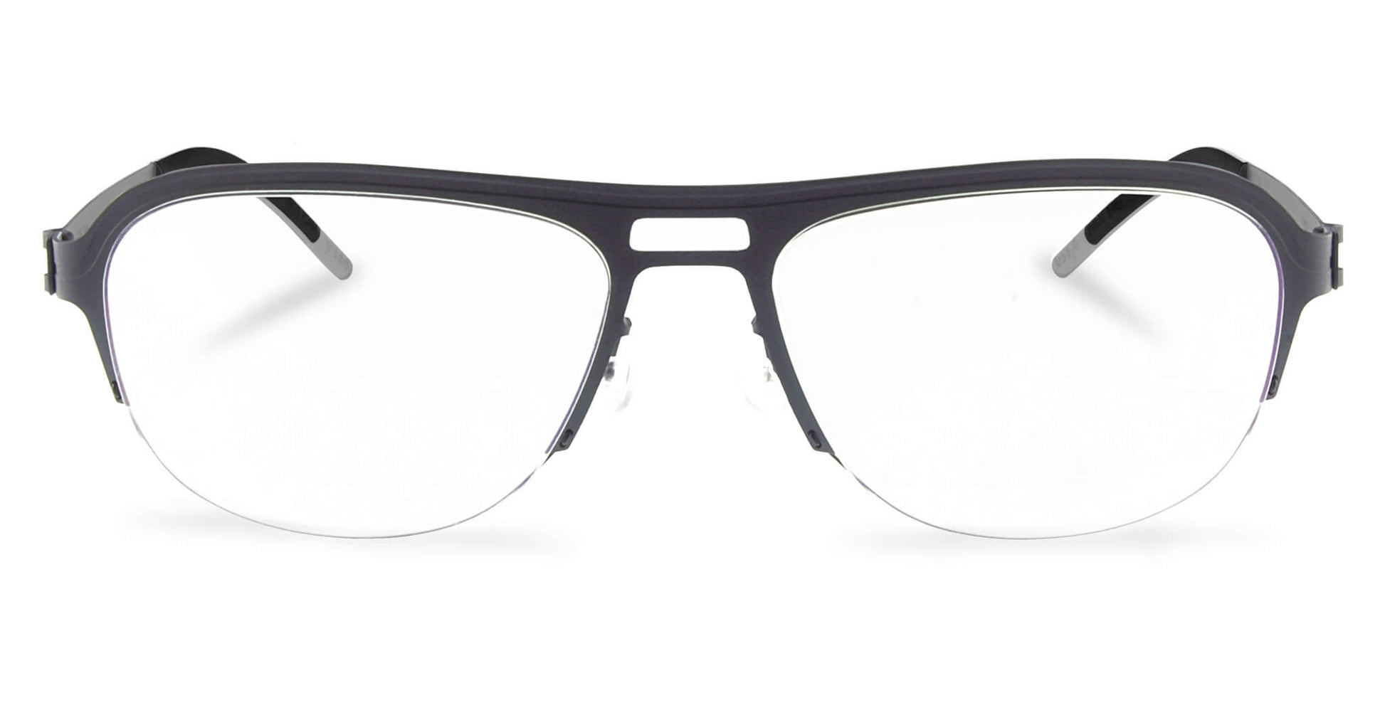 Titanium Glasses GREEN Eyewear Model FFA934 in half-frame design with feather-light 14g German-engineered frame for men and women. Ideal for blue light protection and strong prescriptions.