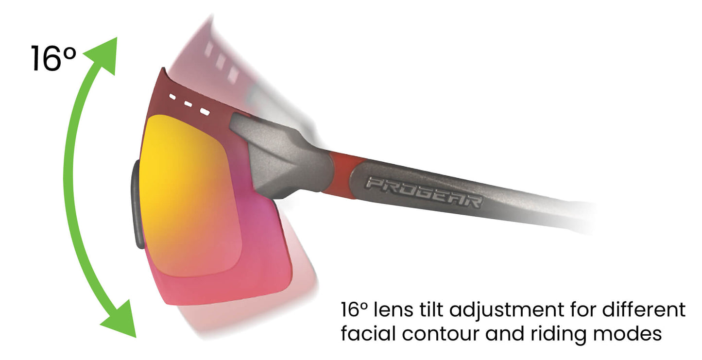 PROGEAR® Prescription Cycling Sunglasses | Sprinter2 S-1286 | CustomFit Pro-S | AirVent | Sport Wrap | 5 Colors