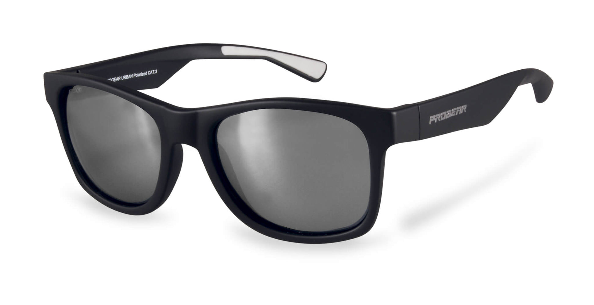 PROGEAR Golf Prescription Sunglasses in matte black with gray lenses, designed for UV protection and anti-slip comfort during golf play.